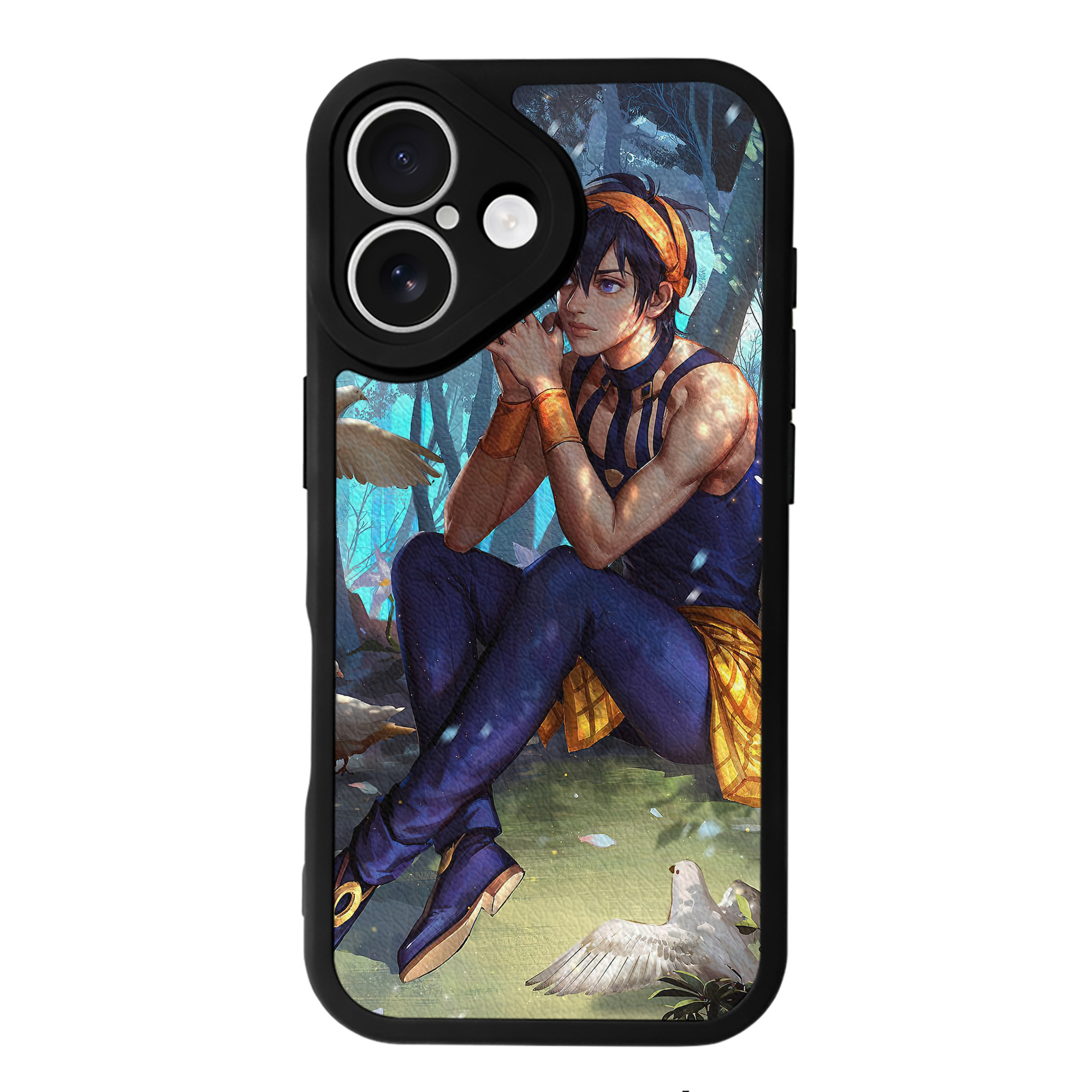 （画像用） ジョジョの奇妙な冒険 JoJo's Bizarre Adventure 【iPhone 16シリーズ対応】シリコンスマホケース（レザー調） 材質：シリコン
